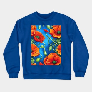 Beautiful Orange Poppies Crewneck Sweatshirt